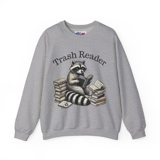 "Trash Reader" Raccoon Book Lover Sweatshirt