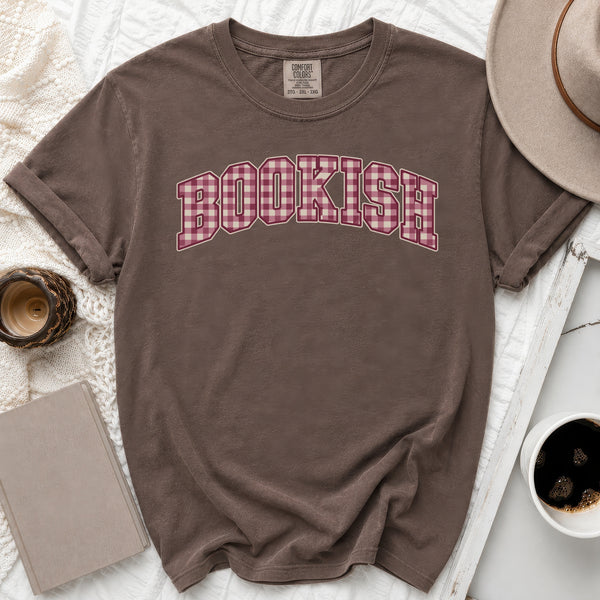 Gingham Bookish Tee in Espresso