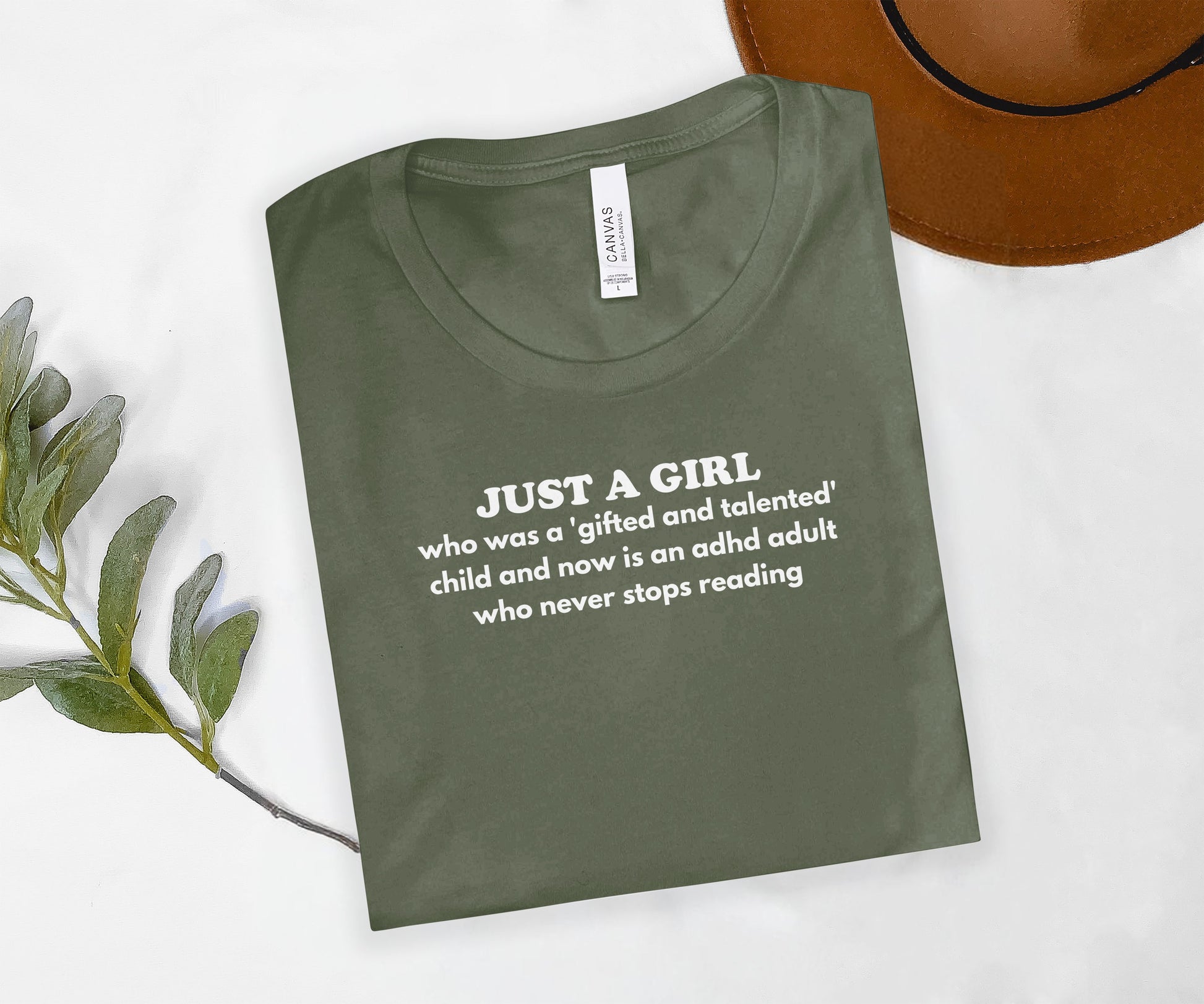 Just a Girl Gifted Talented ADHD Adult T-shirt