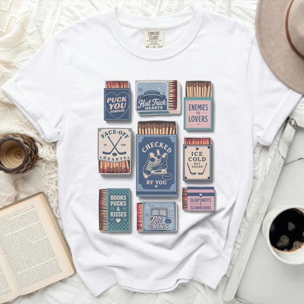 Hockey Love Matches Tee in White