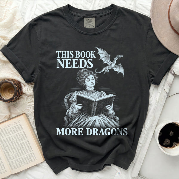 More Dragons Graphic Tee in Black