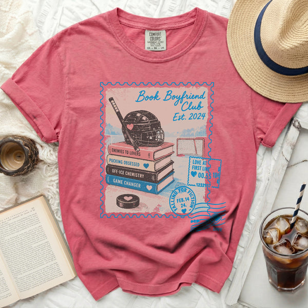Book Boyfriend Club Hockey Tee in Crunchberry
