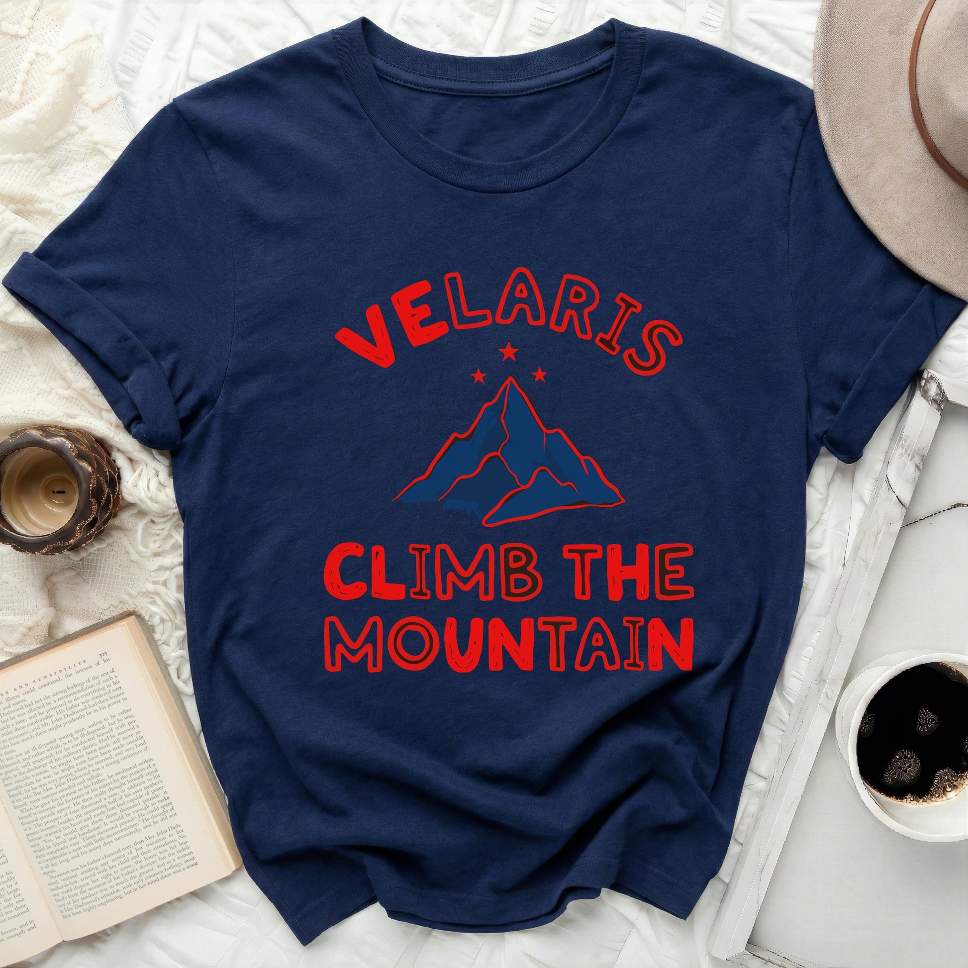 VELARIS CLIMB THE MOUNTAIN Mountain Design product type
Velaris
Mountain
Climb The Mountain
Graphic Tee
Adventure
Outdoor
Hiking
Nature Lover
Peak
Summit
Blue Tee
Red Print
Star Design
Travel
Exploration
Unique Design
Fantasy Inspired
Book Lover
Journey
Scenic