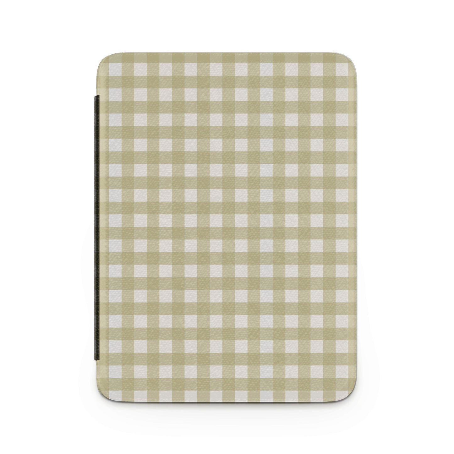 Stylish Beige and White Gingham Pattern Notebook Cover