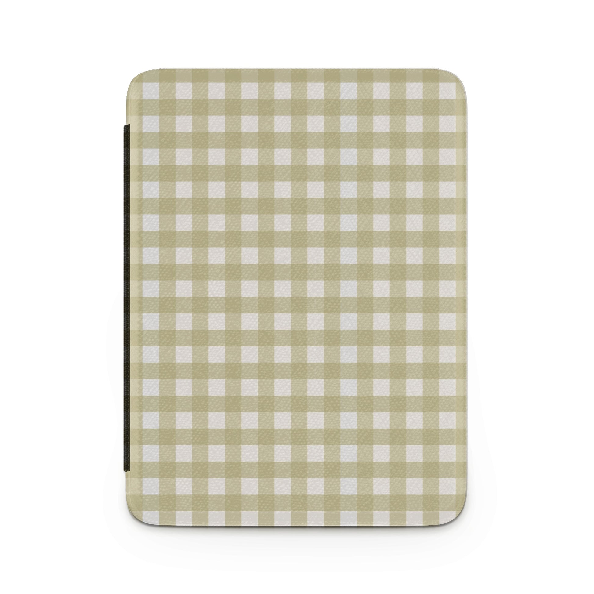 Stylish Beige and White Gingham Pattern Notebook Cover