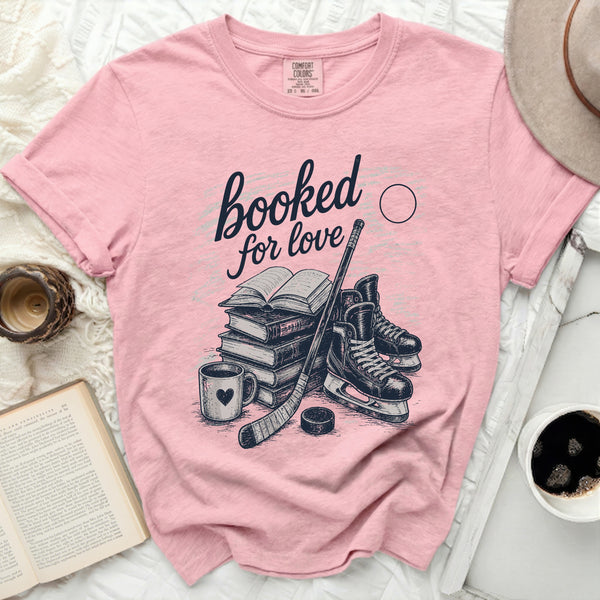 Booked For Love Hockey & Bookworm Tee in Blossom