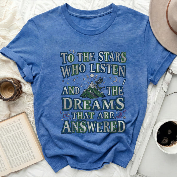 Silver Script Summit Tee in Heather True Royal