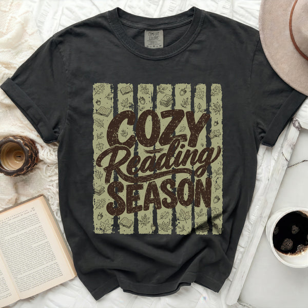 Cozy Reading Tee in Black