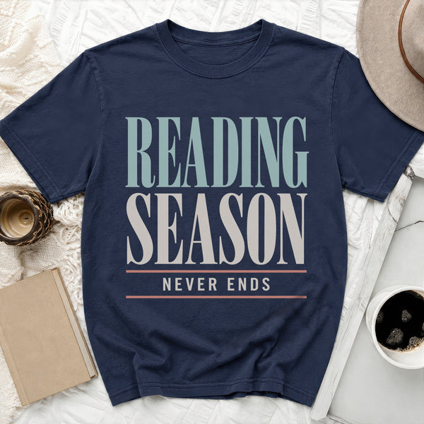 Reading Season Tee in True Navy