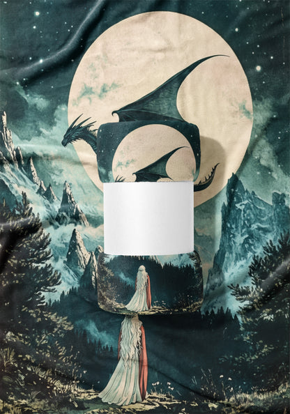 Enchanting Dragon and Moonlight Art Decor