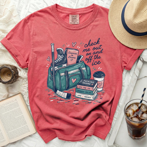 Hockey Romance Vibe Tee in Watermelon