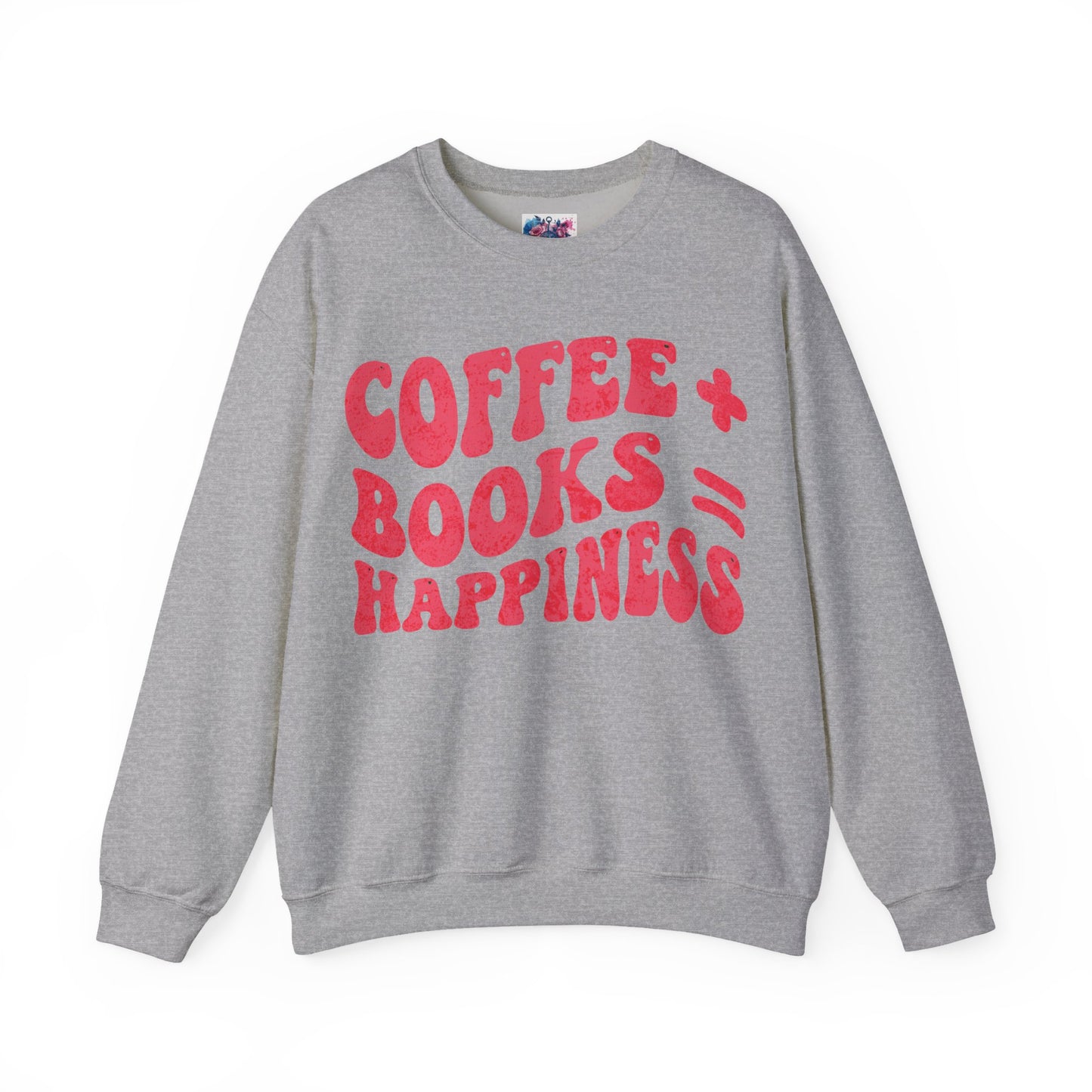 "Coffee + Books = Happiness" Sweatshirt - MagicMerchEmporium