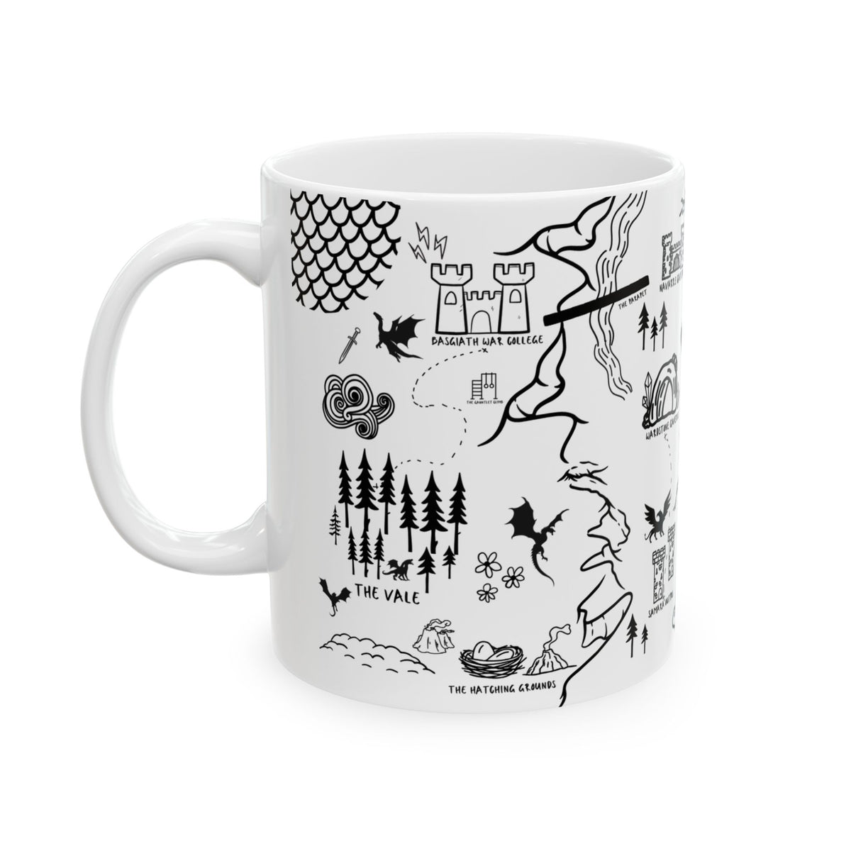 White Fourth Wing Map Mug