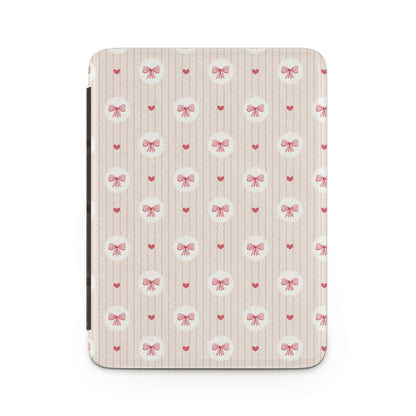 Pink Bow and Heart Pattern Design iPad Case