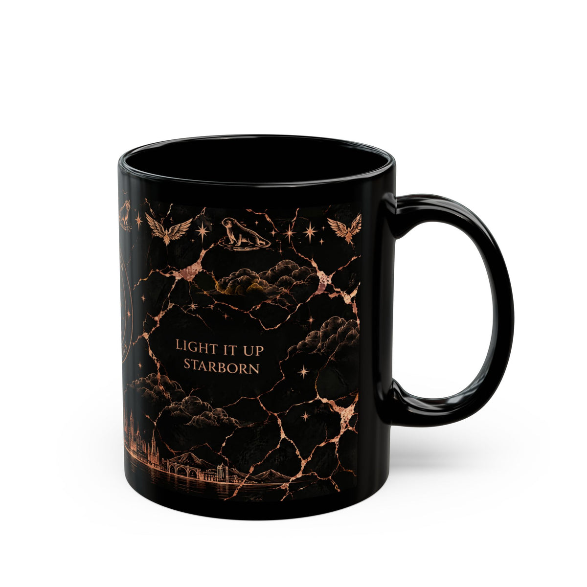 Crescent City Black & Rose Gold Mug