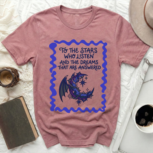 Bookish Night Court Tee in Heather Mauve