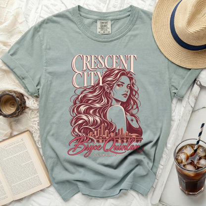 Light blue t-shirt with "Crescent City" and "Bryce Quinlan Starborn" text.