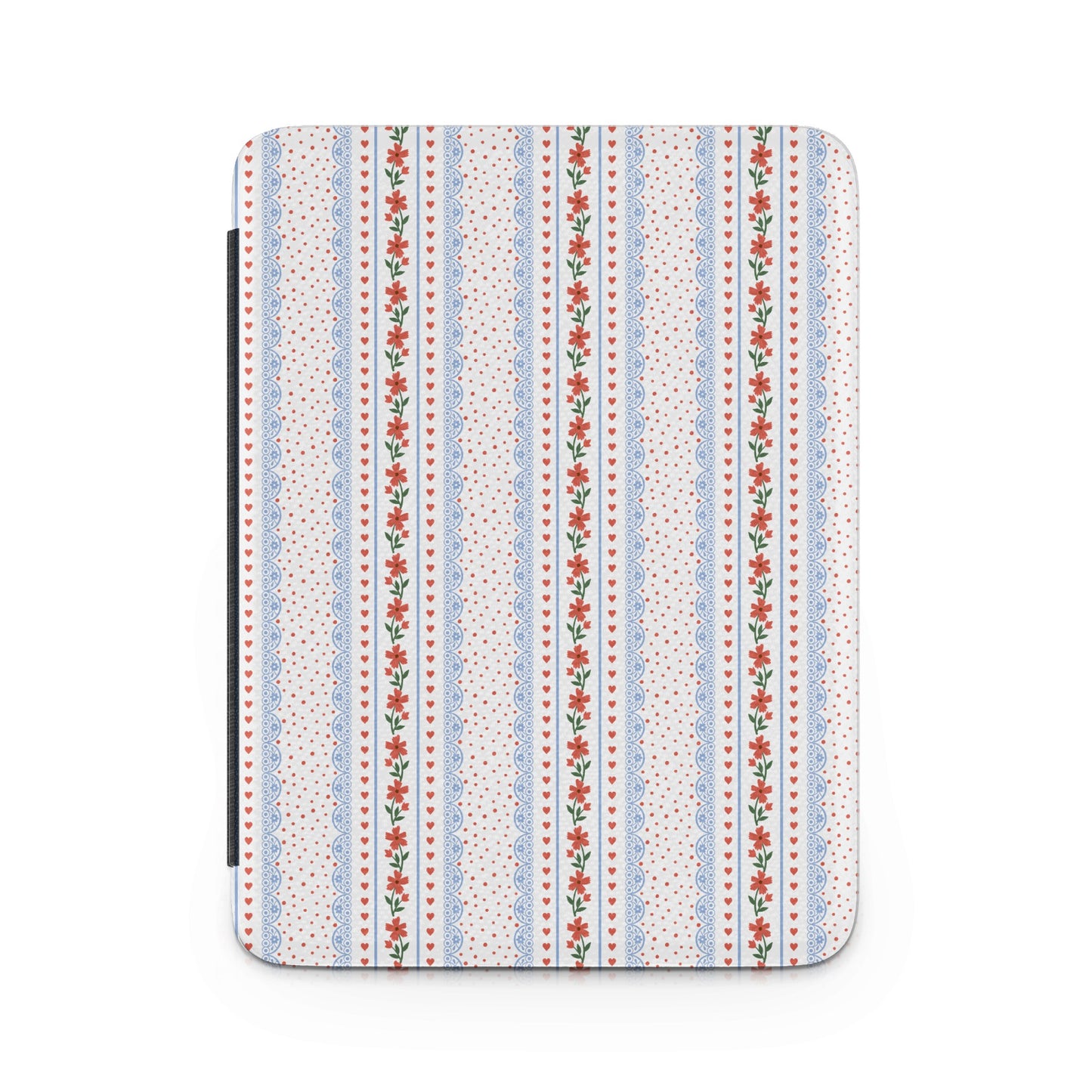 Vintage Floral Striped Decorative Folio Case for Devices