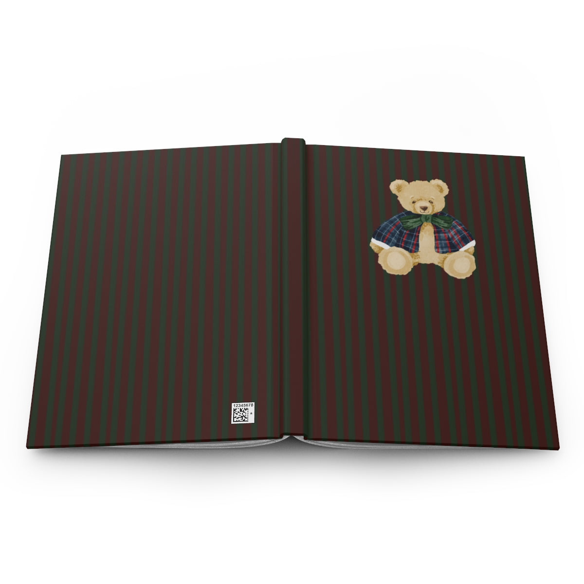 Cute Teddy Bear Plaid Stripes Journal