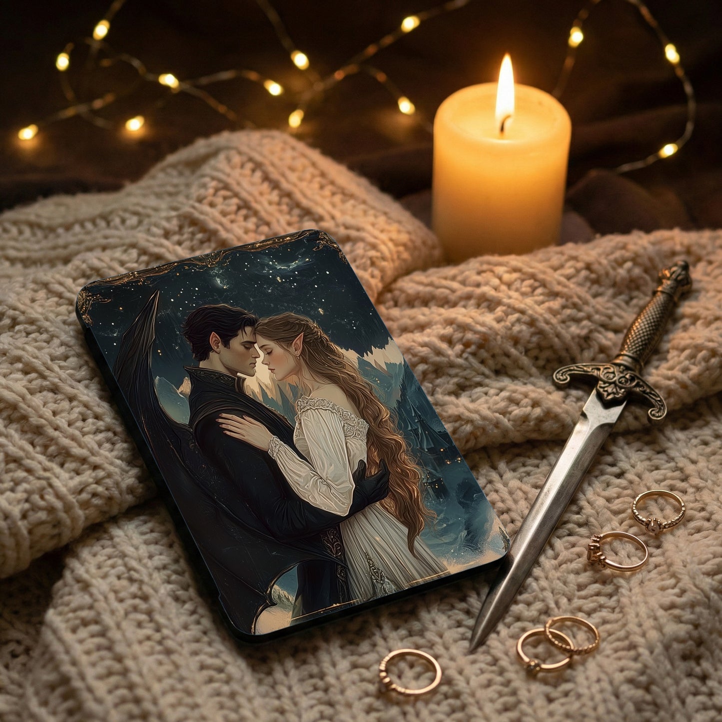Fantasy Lovers Embrace Starry Night Art Case product type