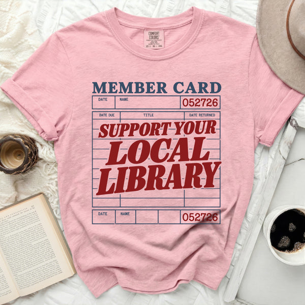 Local Library Card Tee in Blossom