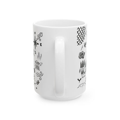 White Fourth Wing Map Mug