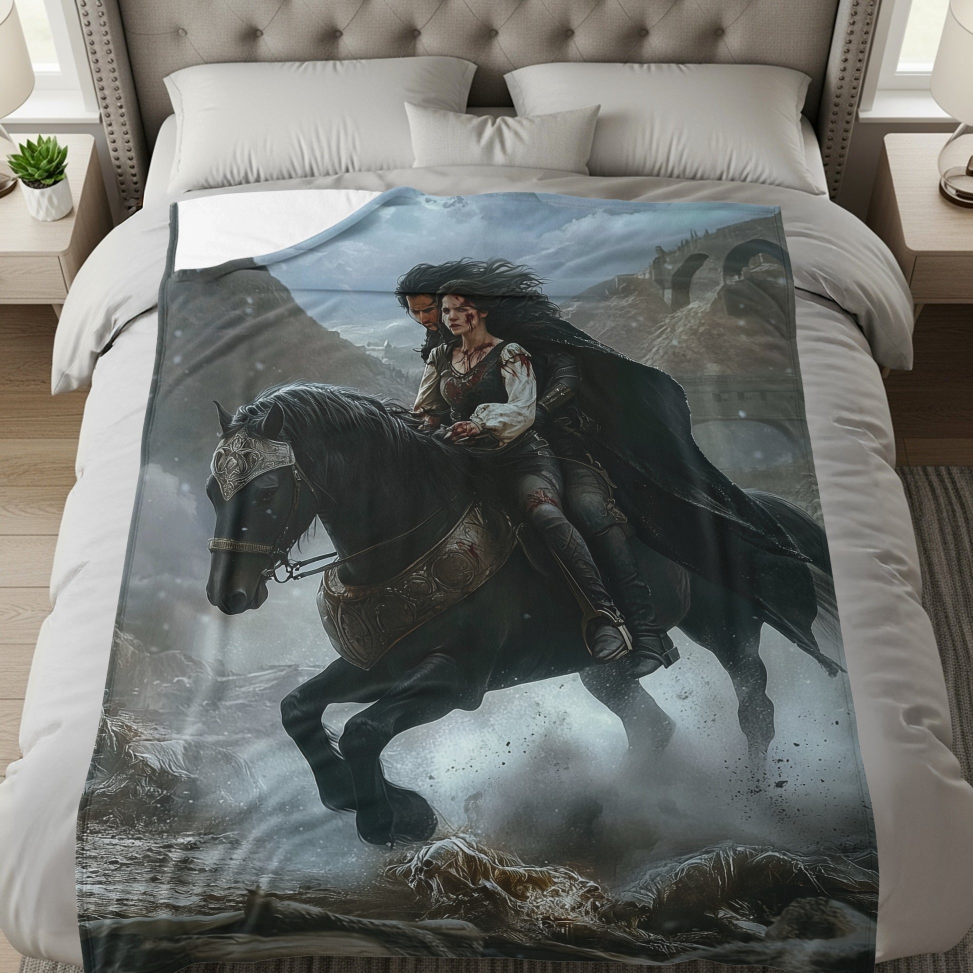 Galloping Fantasy Art Couple Blanket product