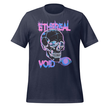 Ethereal Void Skull Neon Art Graphic Shirt