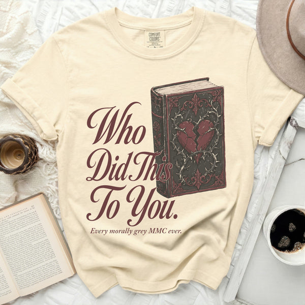 Who Did This To You? Book Tee in Ivory