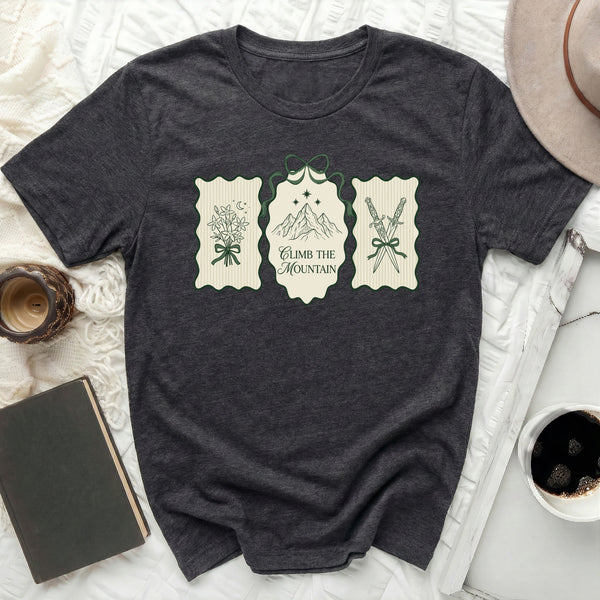 Ramiel Coquette Emblem Tee in Dark Grey Heather