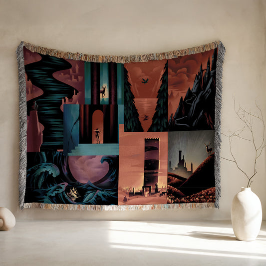 Throne of Glass Realms Woven Throw Blanket