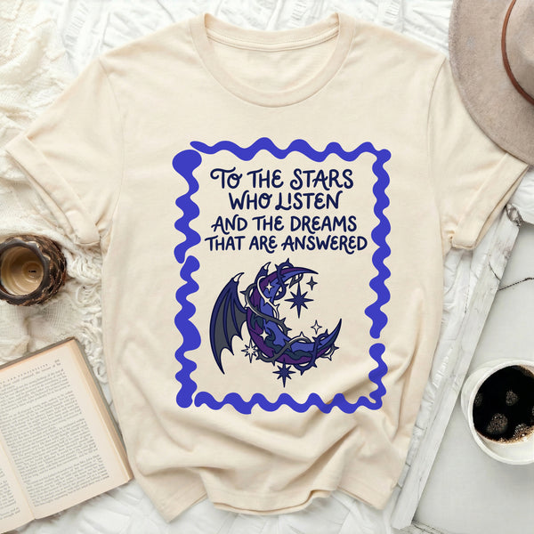 Bookish Night Court Tee in Natural