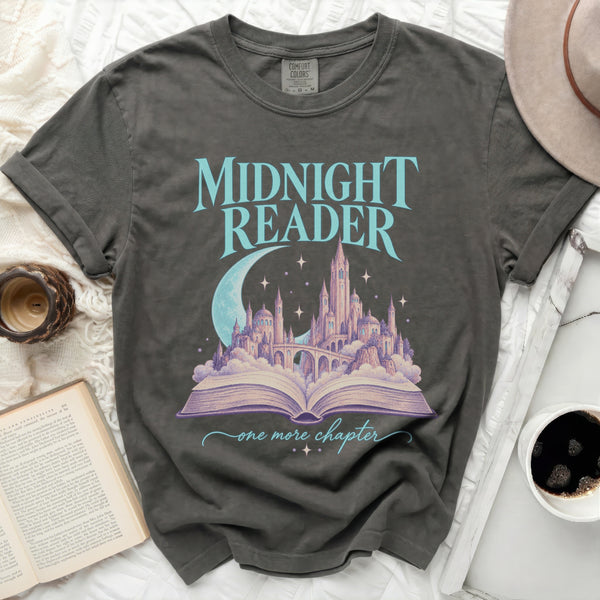 Midnight Reader Book Tee in Pepper