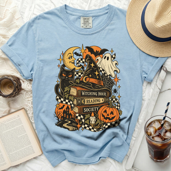 Witching Hour Society Tee in Chambray