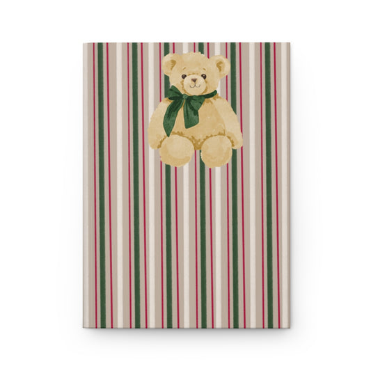 Cute Teddy Bear With Stripes Design Notebook
