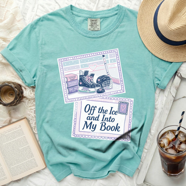 Off the Ice & Into My Book Next Chapter Tee in Island Reef