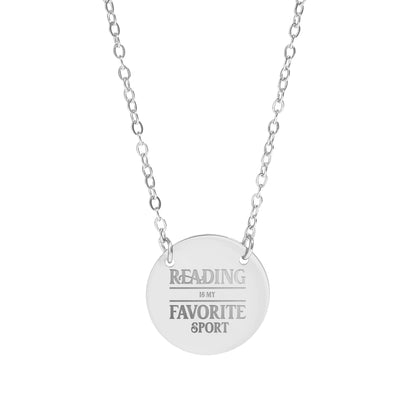 Reading is My Favorite Sport Necklace