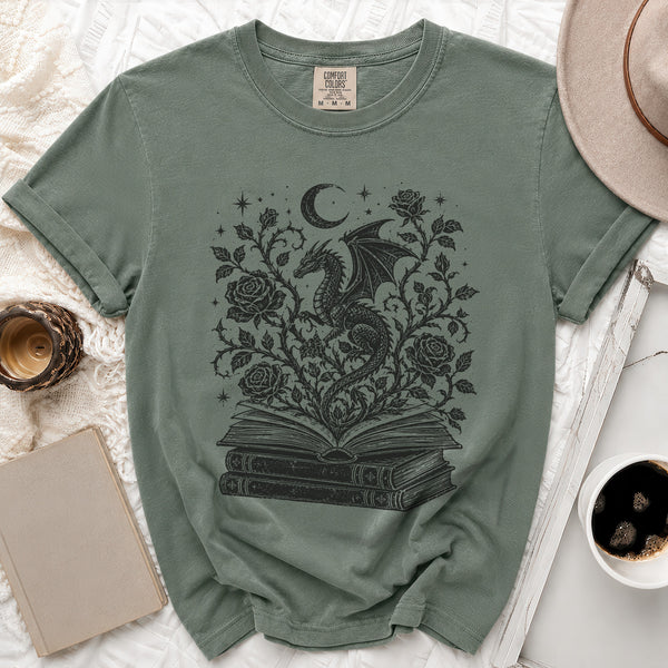 Mystical Dragon Tee in Moss