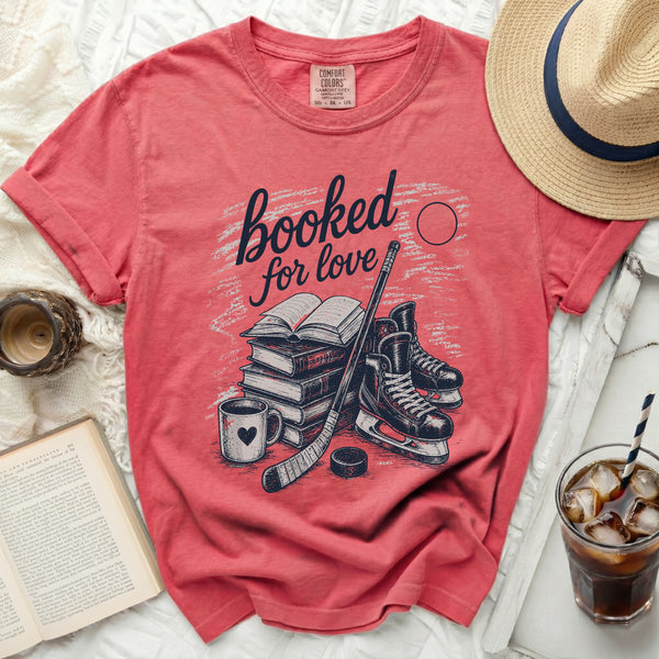 Booked For Love Hockey & Bookworm Tee in Watermelon
