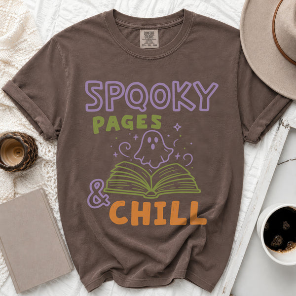 Spooky Pages Tee in Espresso