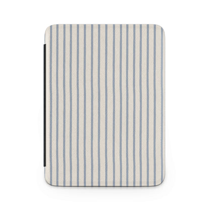 Blue and White Striped Design Tablet Case