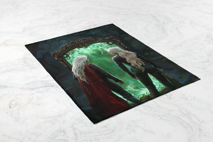 Green Portal Fantasy Scene Printed Blanket