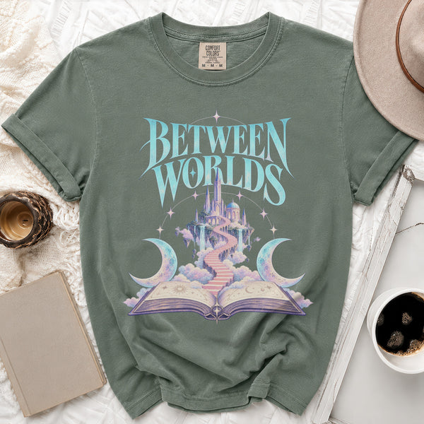 Between Worlds Tee in Moss