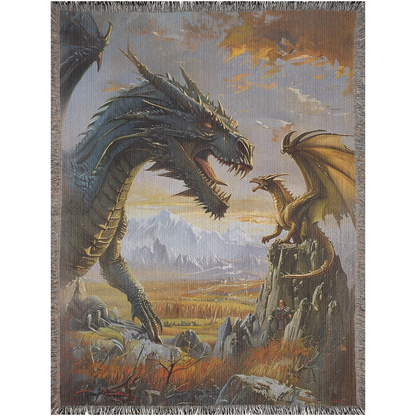 🐉 Fourth Wing Dragon Woven Tapestry Blanket 🐲