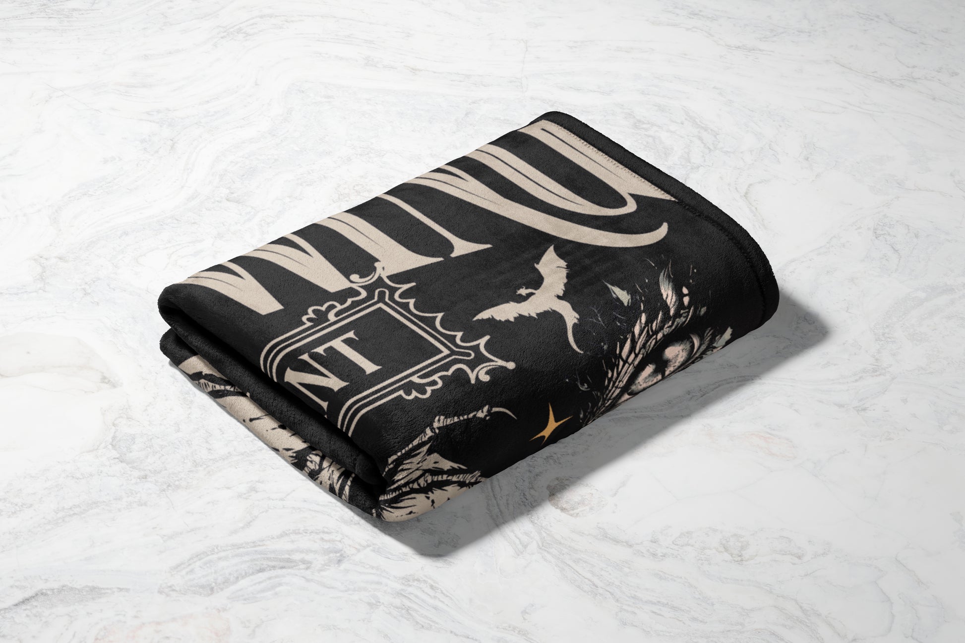 Unique Black and White Decorative Blanket
