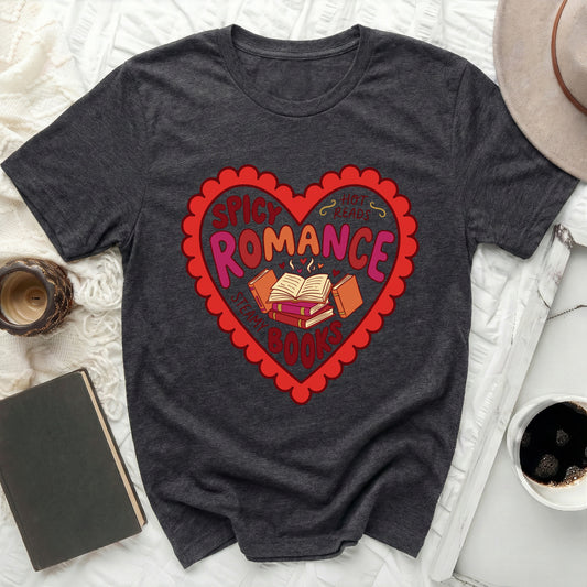 Spicy Romance Hot Reads Steamy Books Heart Design Shirt product type