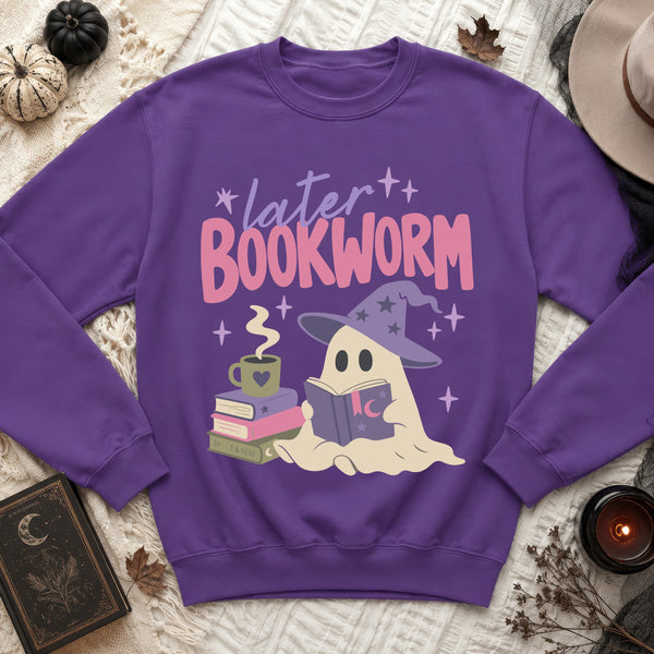 Later Bookworm Sweatshirt in Purple