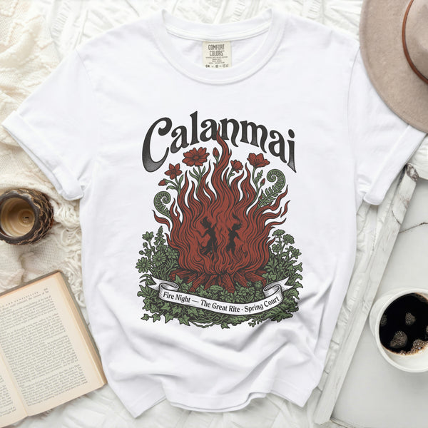 Calanmai Fire Night Tee in White