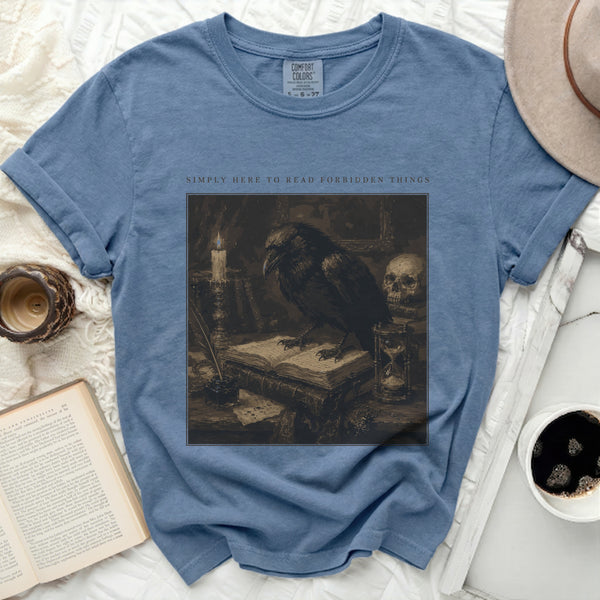 Forbidden Knowledge Tee in Blue Jean