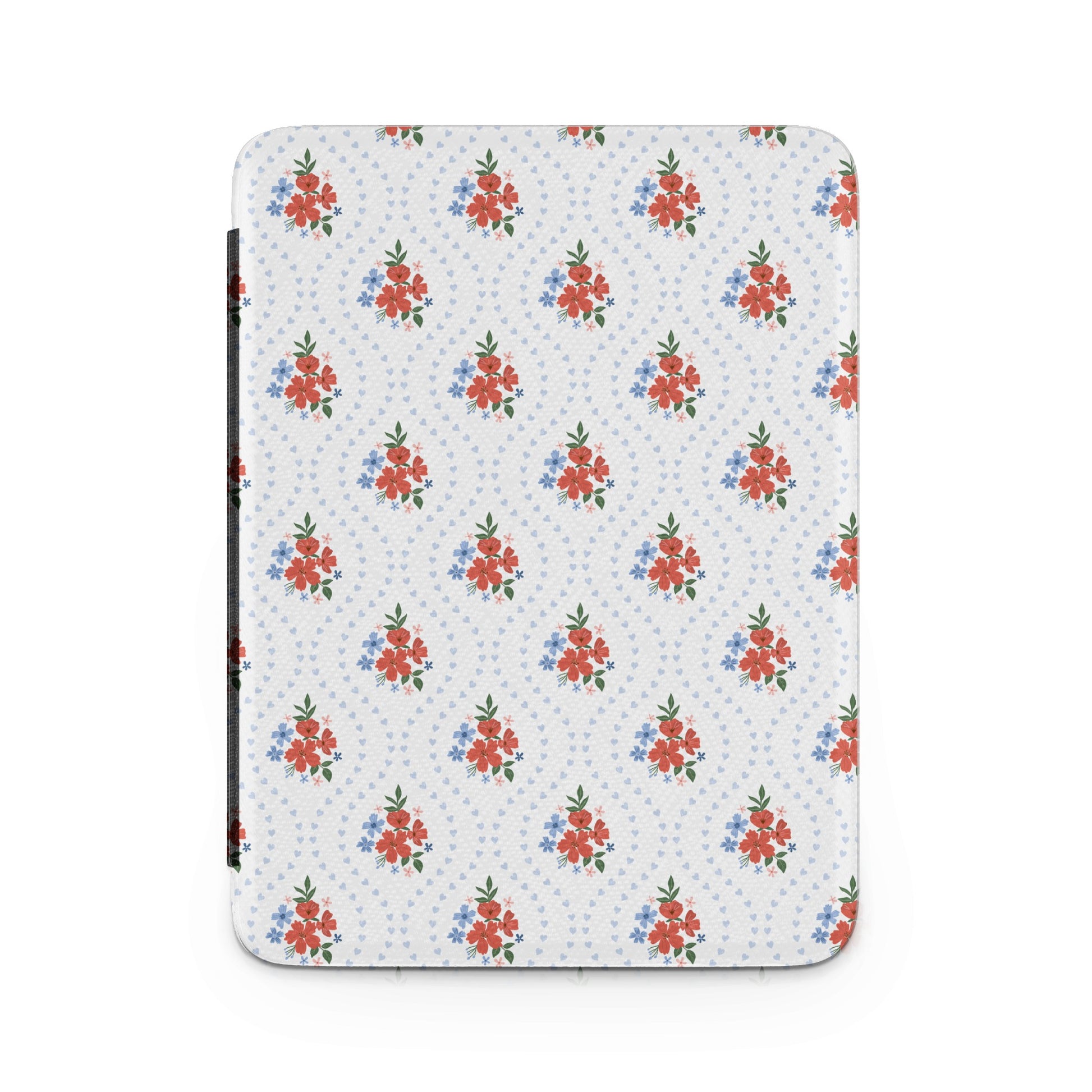 Red and Blue Floral Patterned Gadget Case